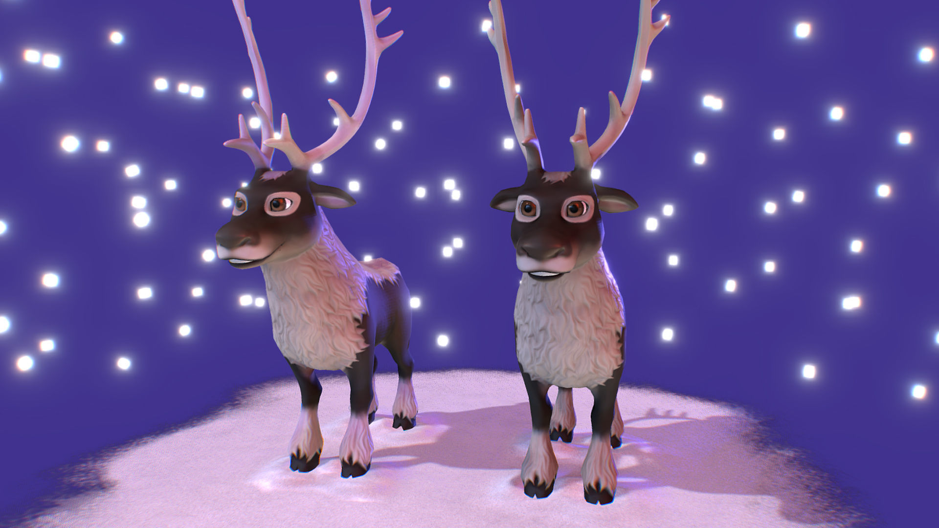 Reindeer Low-poly 3D model_2