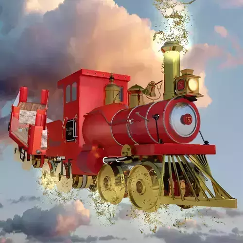 Christmas Express Red 3D model