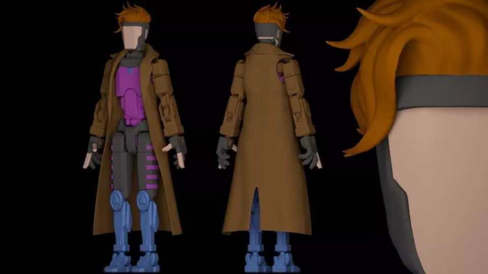 DUMMY FIGURE  X-MEN GAMBIT 3D print model_0