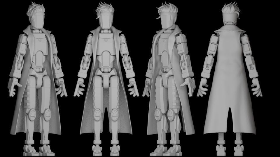 DUMMY FIGURE  X-MEN GAMBIT 3D print model_2