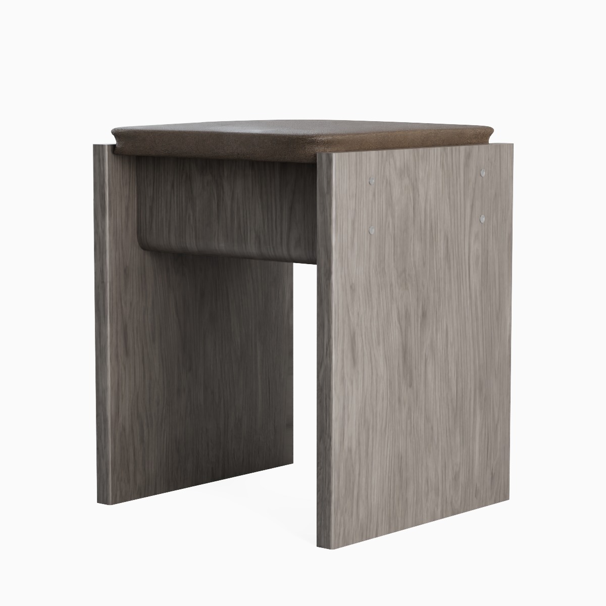 Wooden Stool 05 3D model_3