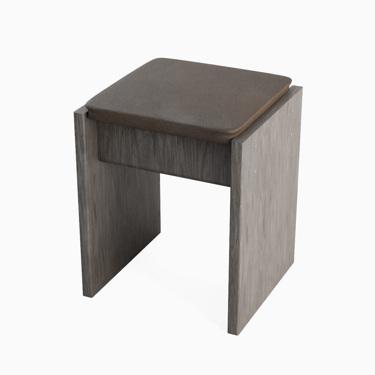 Wooden Stool 05 3D model_4