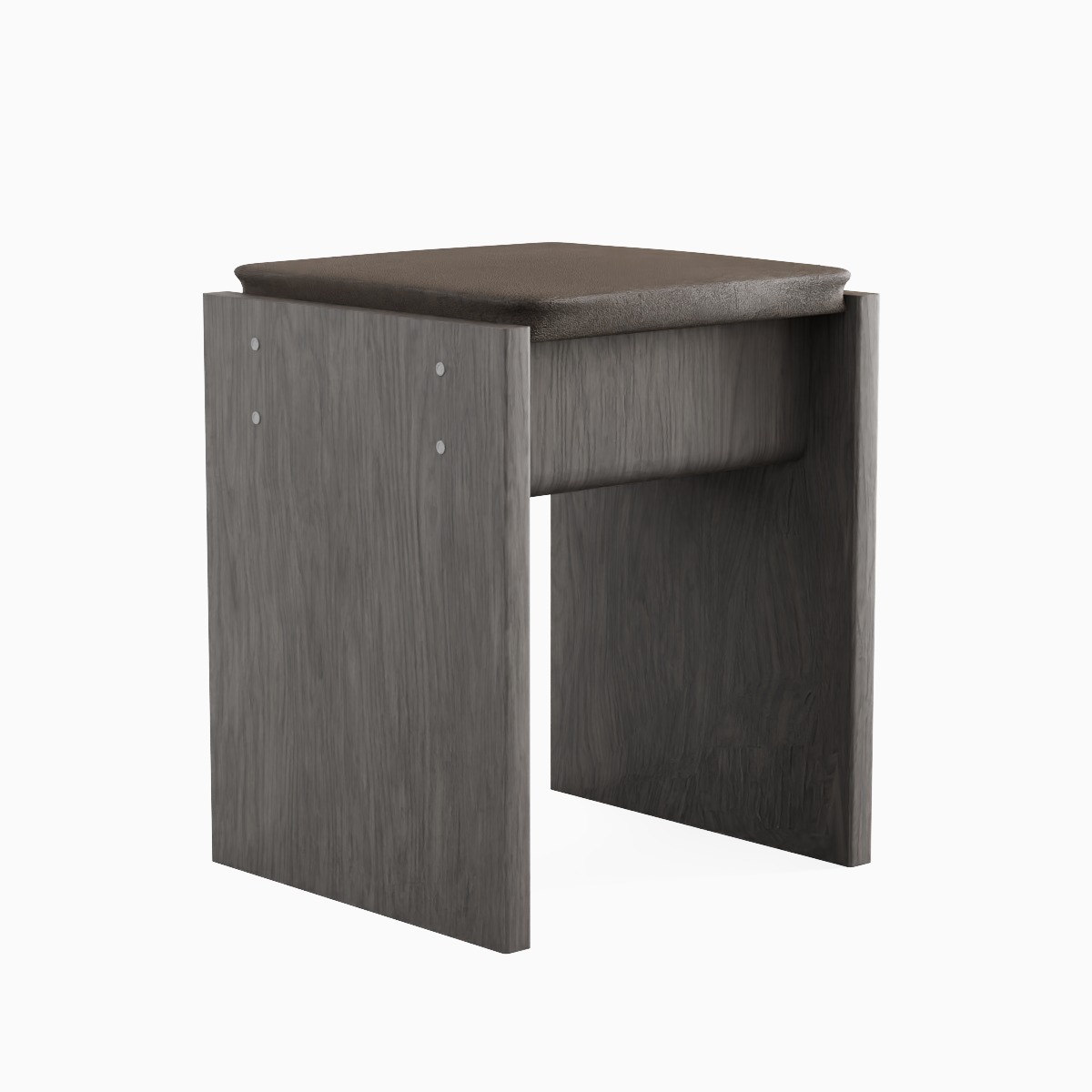 Wooden Stool 05 3D model_2