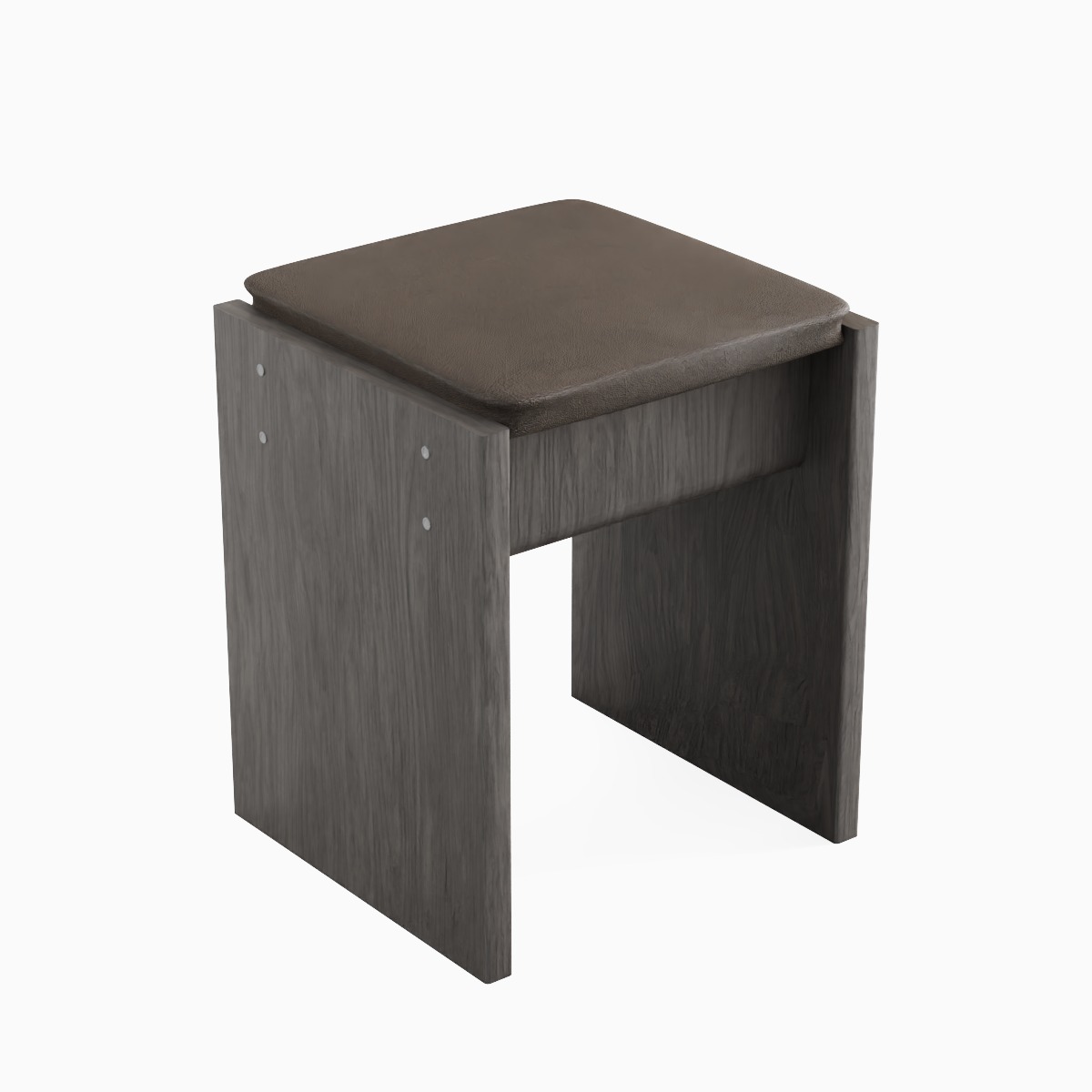 Wooden Stool 05 3D model_5