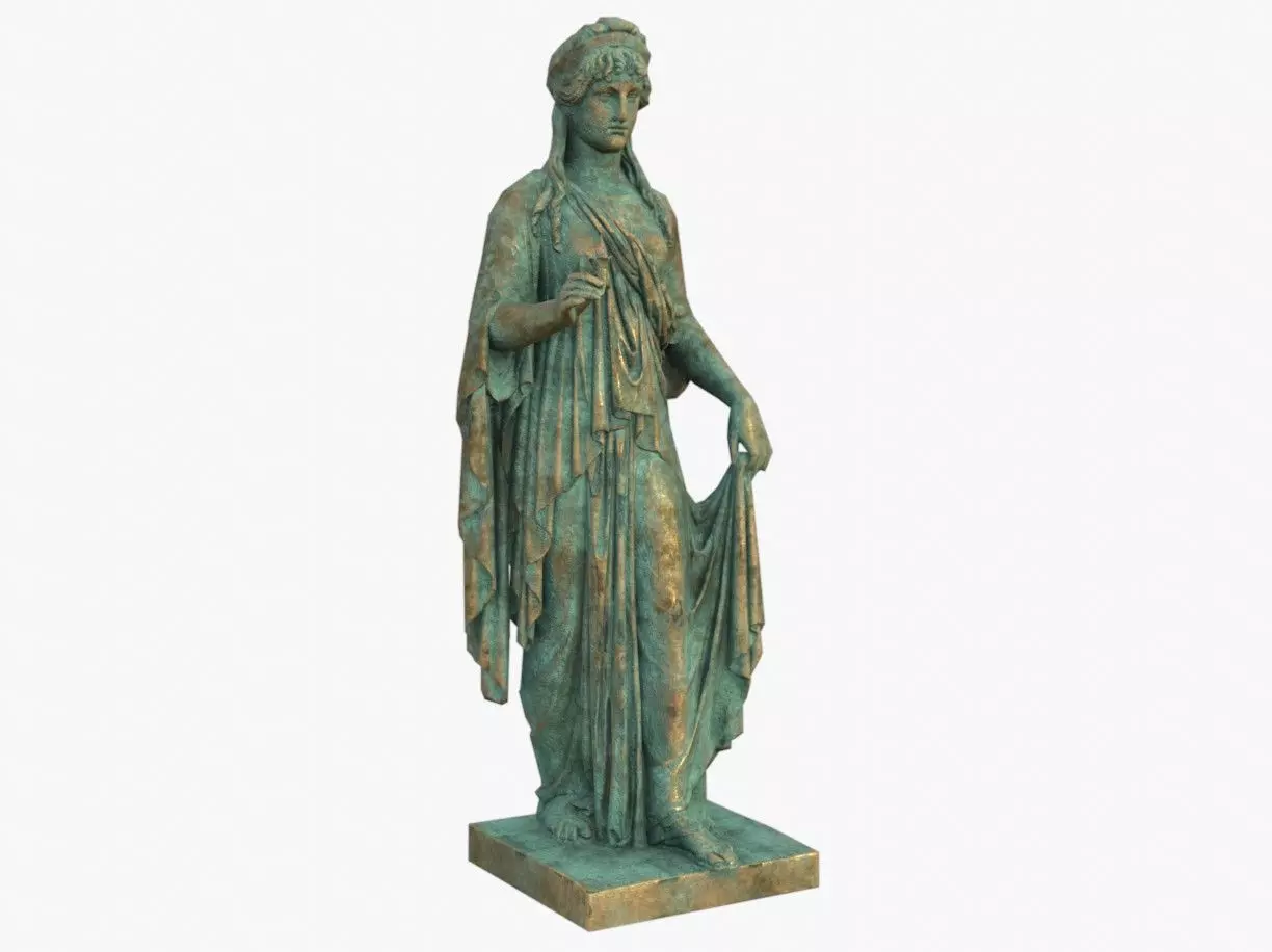 Hope Antique Statue - Oxidized Bronze Low-poly 3D model