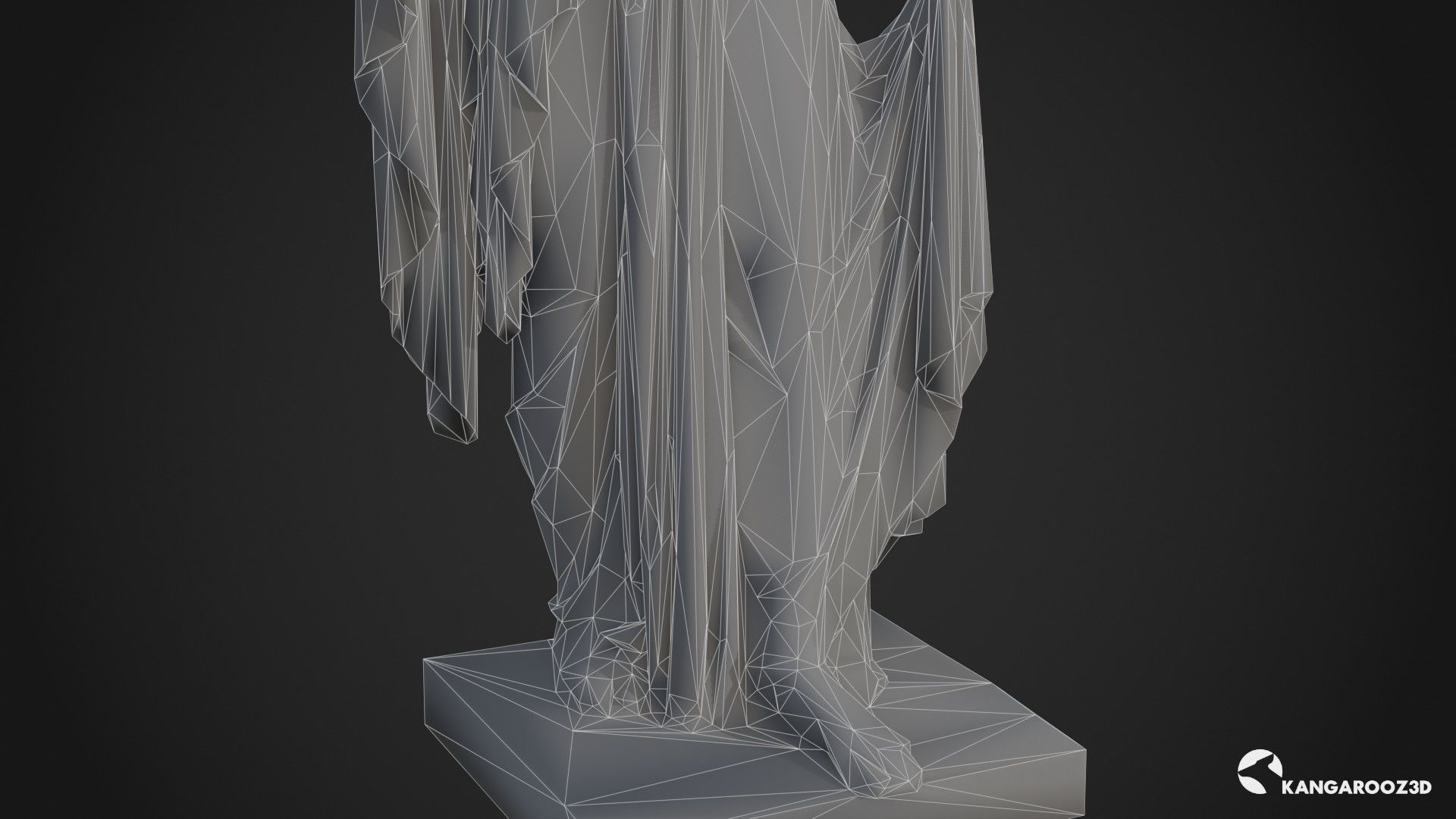 Hope Antique Statue - Old Gold Low-poly 3D model_25