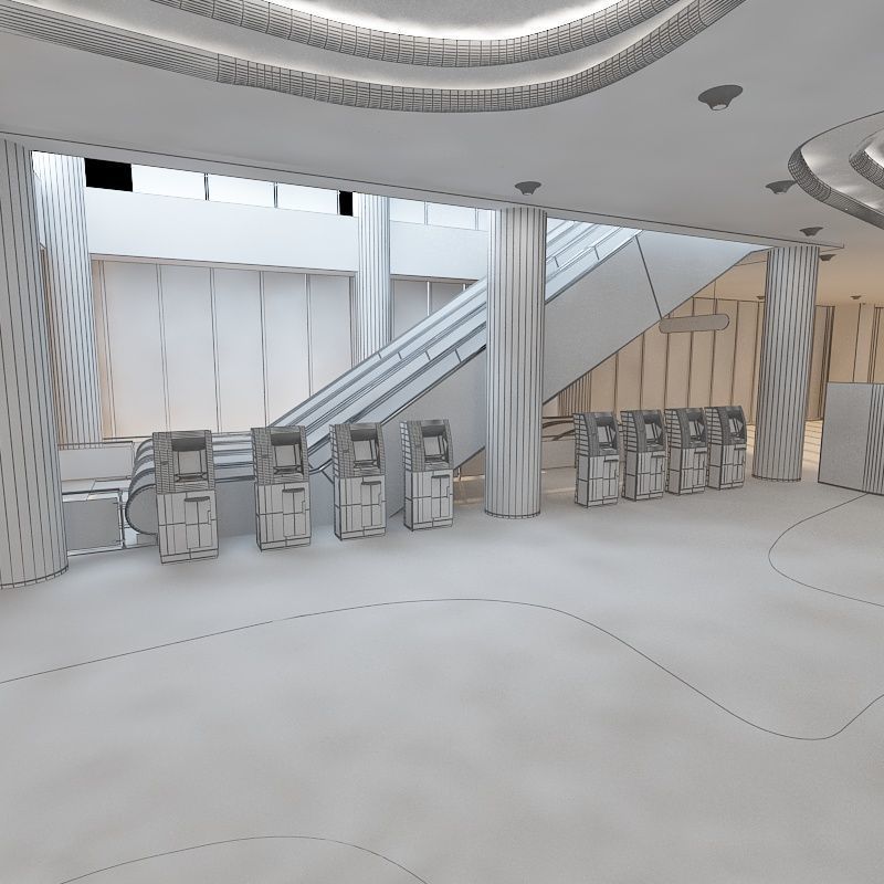 Airport hall 3D model_16