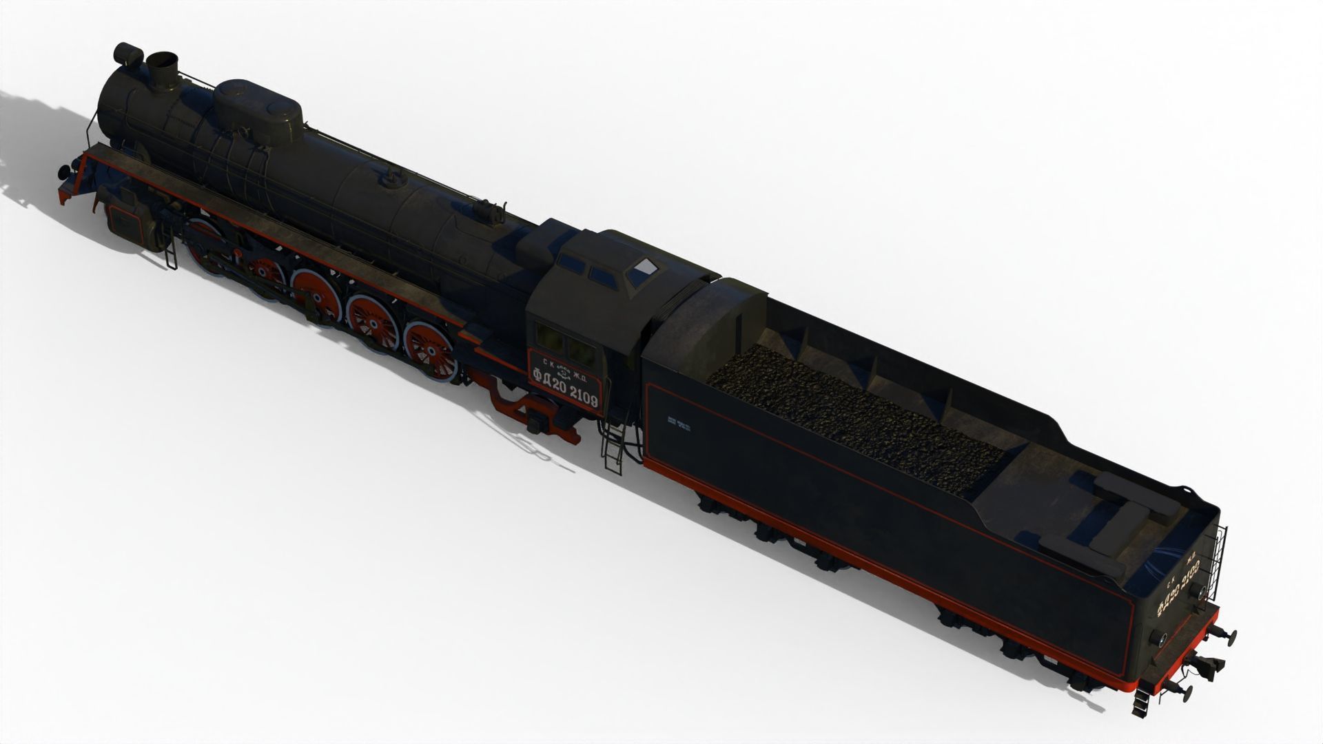 Steam locomotive FD class  3D model_4