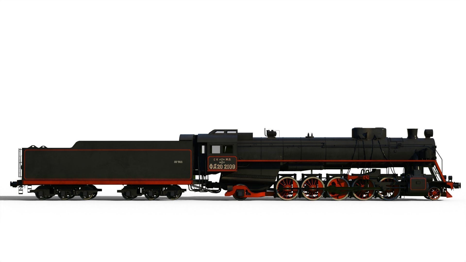 Steam locomotive FD class  3D model_1