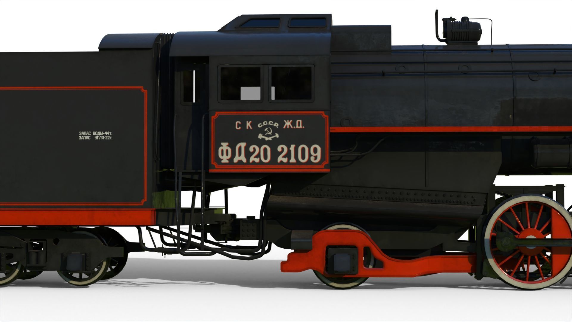 Steam locomotive FD class  3D model_8