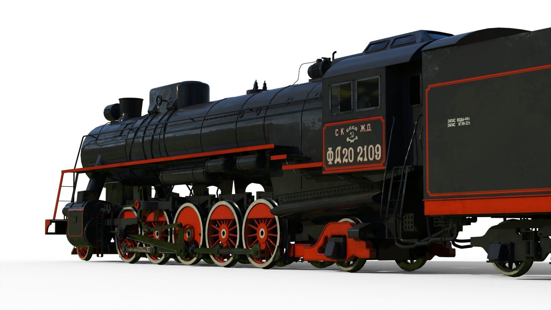 Steam locomotive FD class  3D model_5