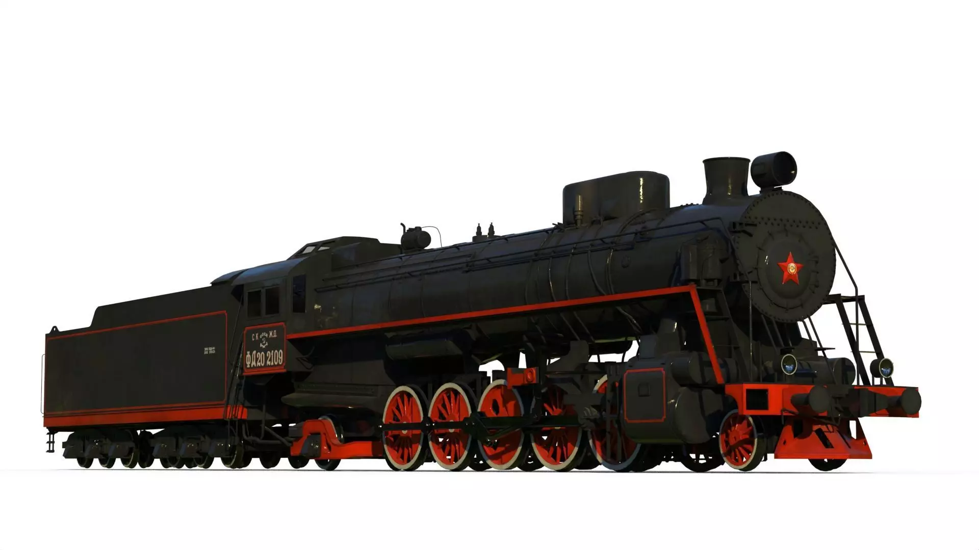 Steam locomotive FD class  3D model_0