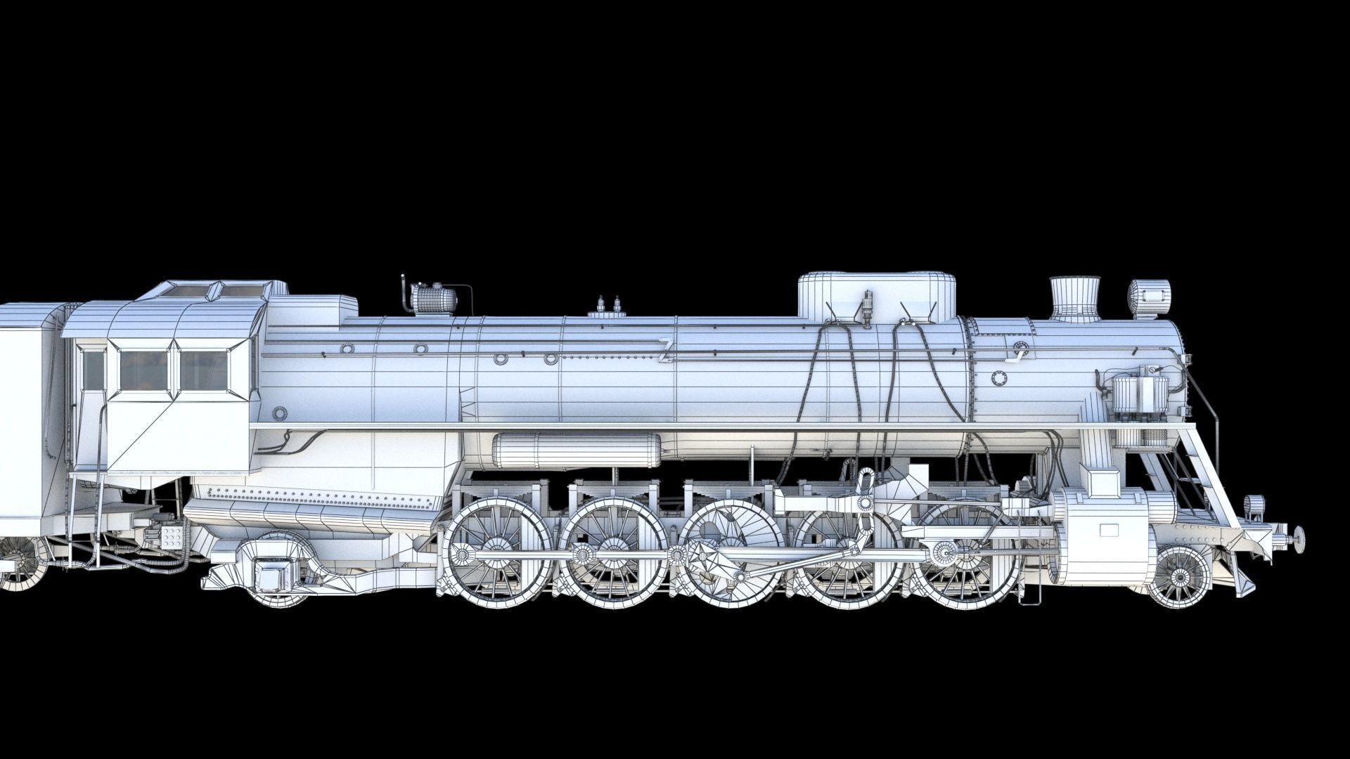 Steam locomotive FD class  3D model_15