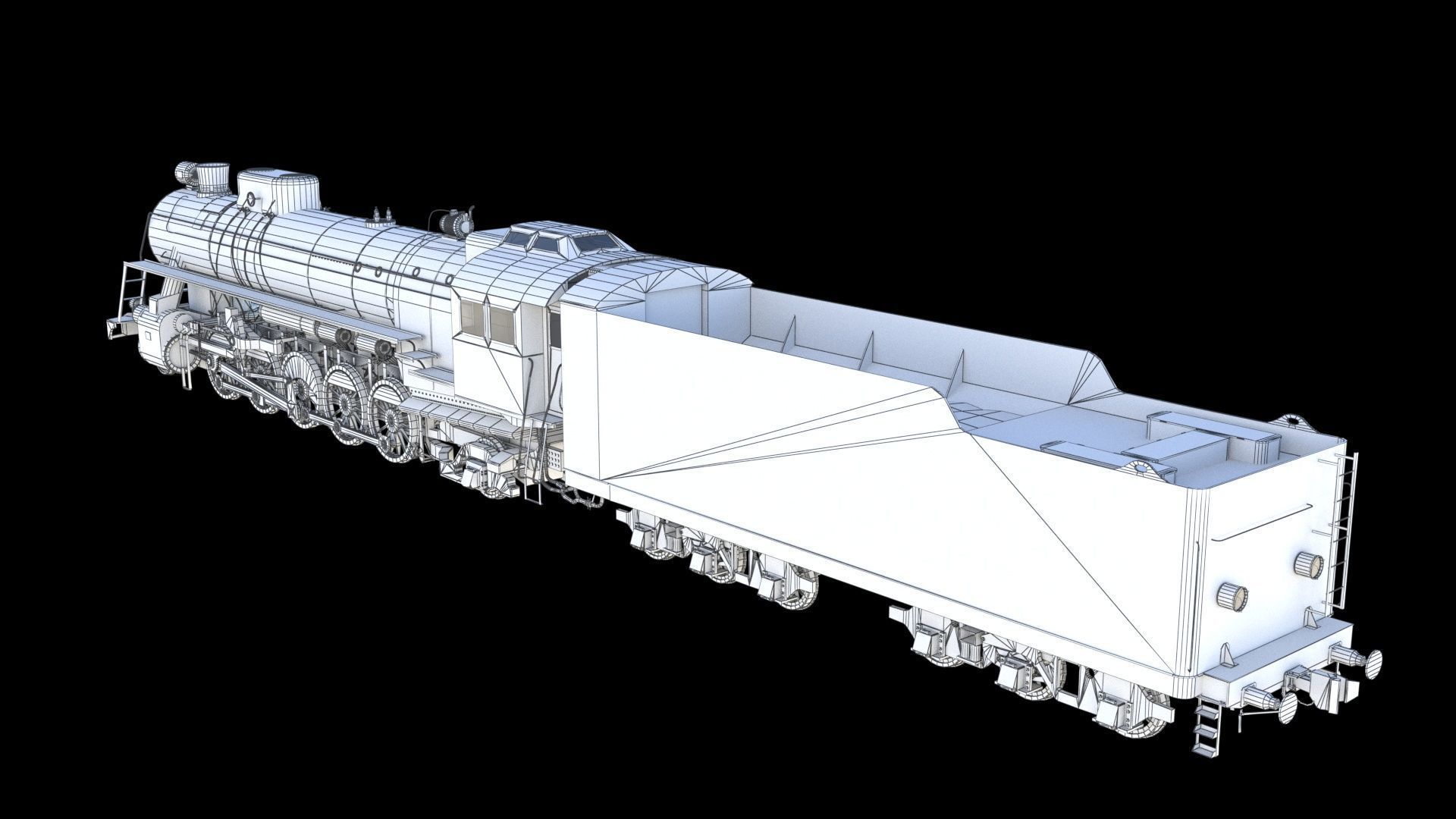 Steam locomotive FD class  3D model_14