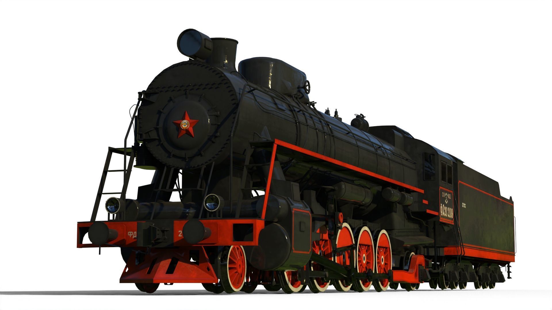 Steam locomotive FD class  3D model_2