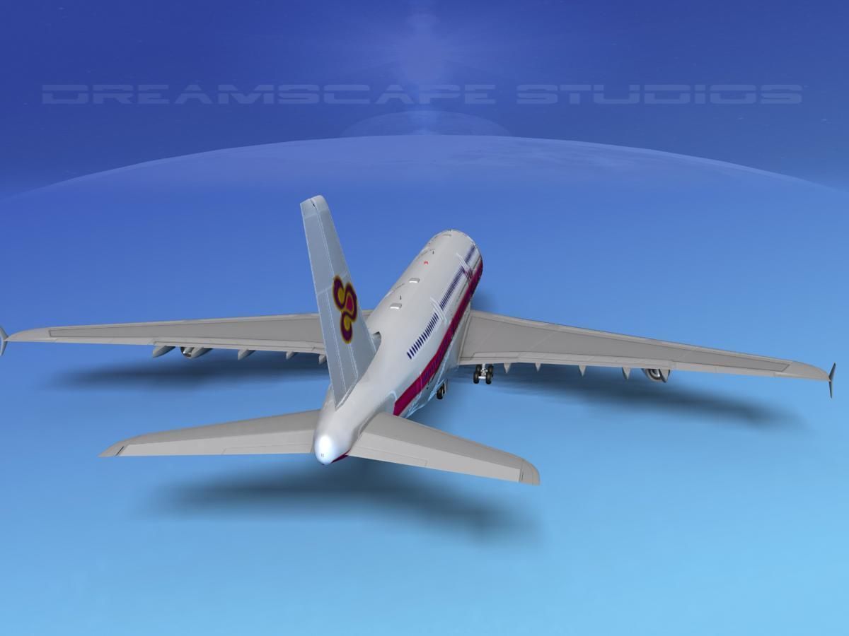 Airbus A380-800 Thai Airways 3D model_6