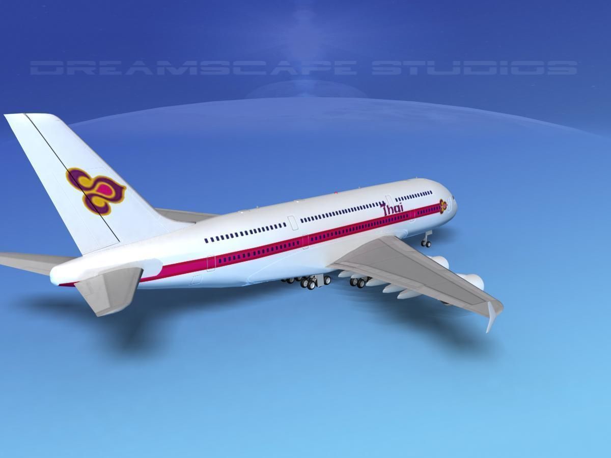 Airbus A380-800 Thai Airways 3D model_5