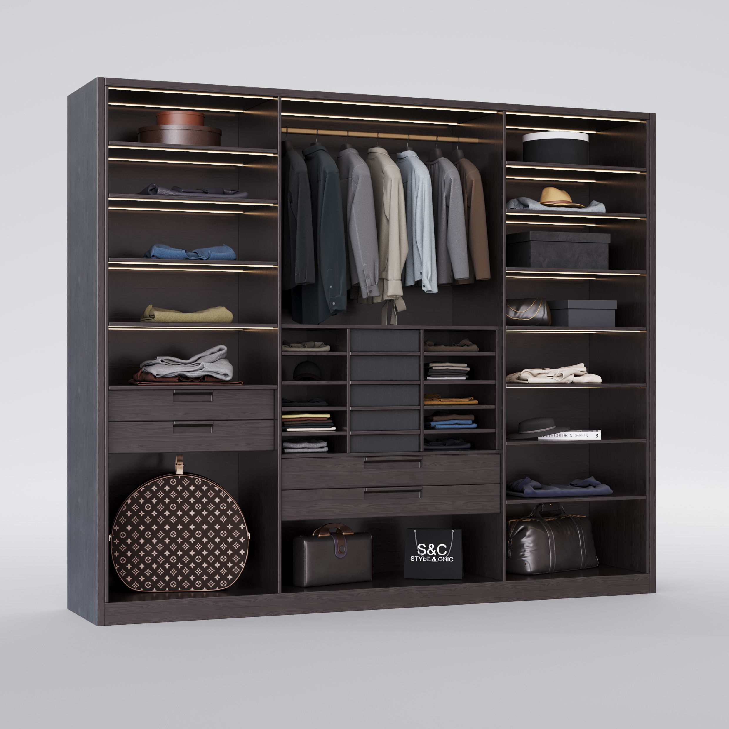 Archmodels vol 281 - collection of modern wardrobes 3D model_5