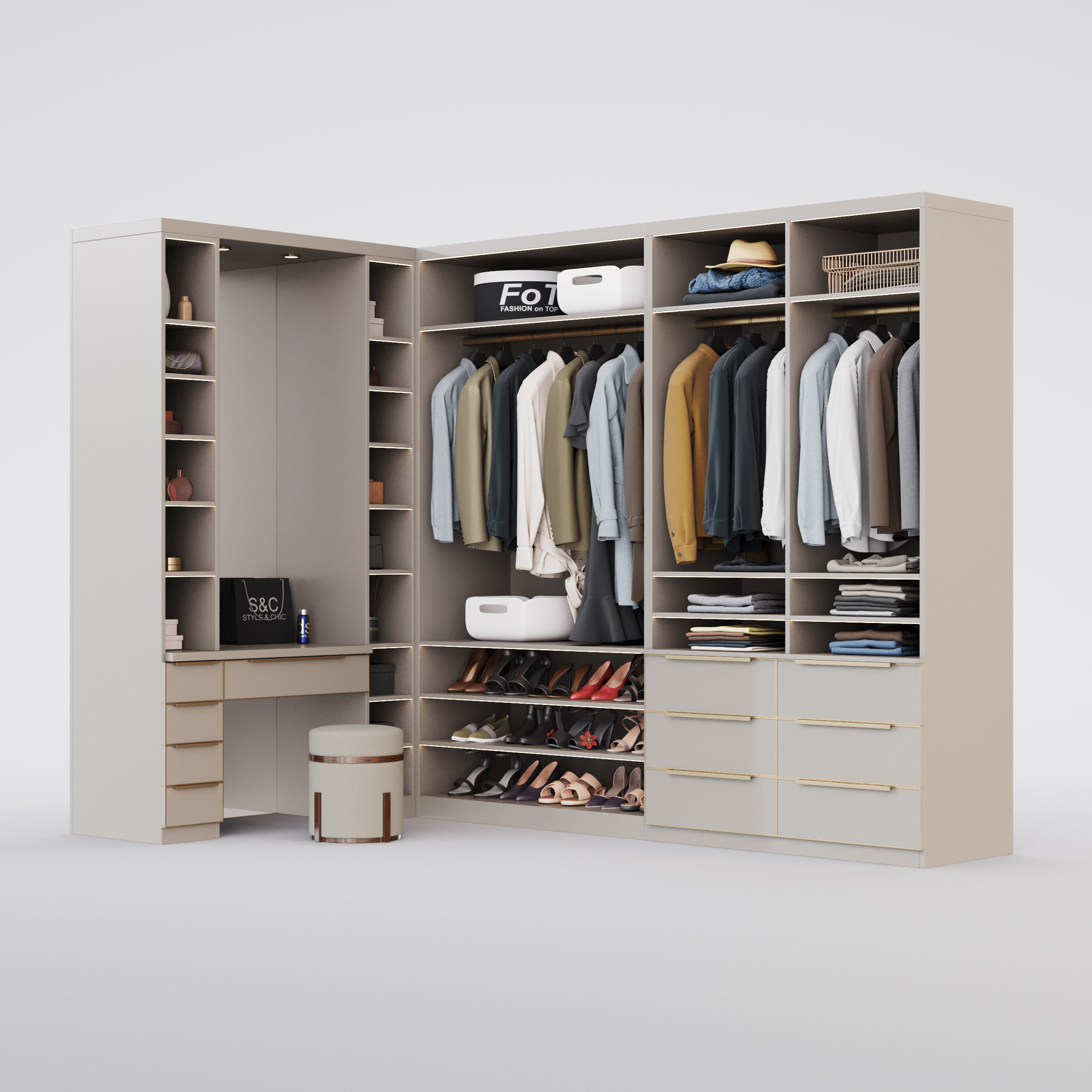 Archmodels vol 281 - collection of modern wardrobes 3D model_4