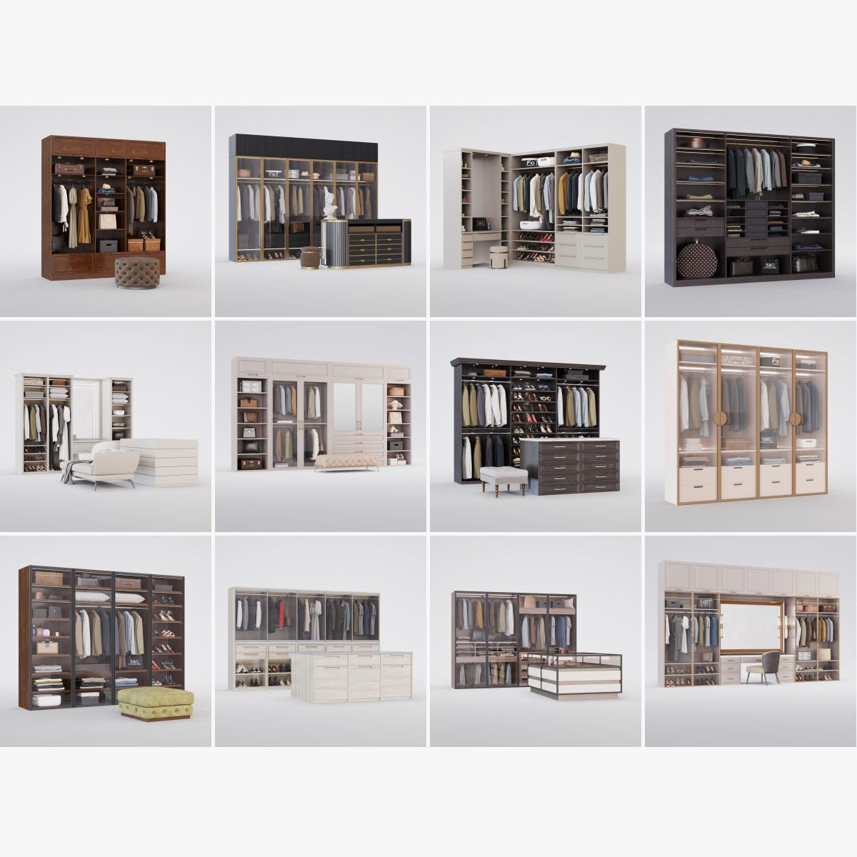 Archmodels vol 281 - collection of modern wardrobes 3D model_1