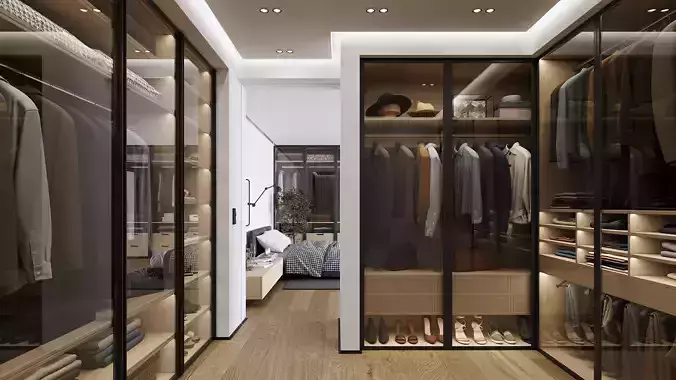 Archmodels vol 281 - collection of modern wardrobes 3D model
