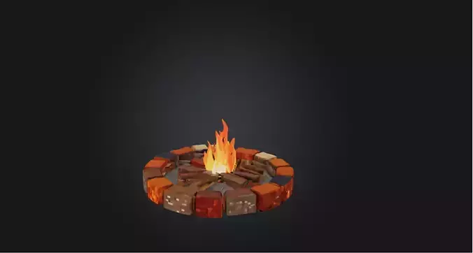 Blocky Campfire  