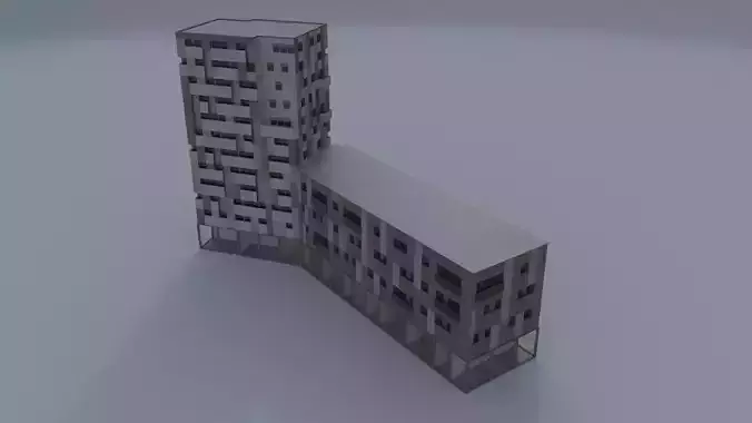 BuildingcontemporaryA 3D model