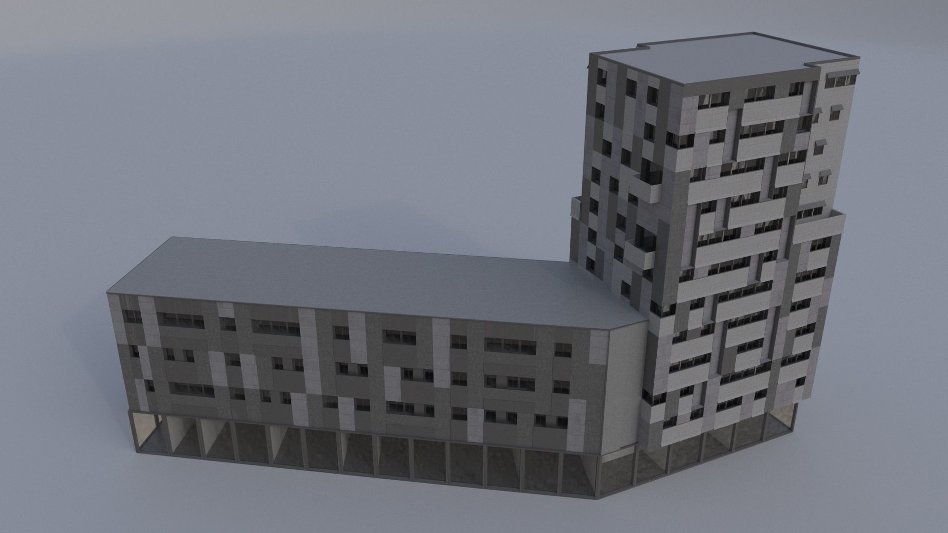 BuildingcontemporaryA 3D model_2