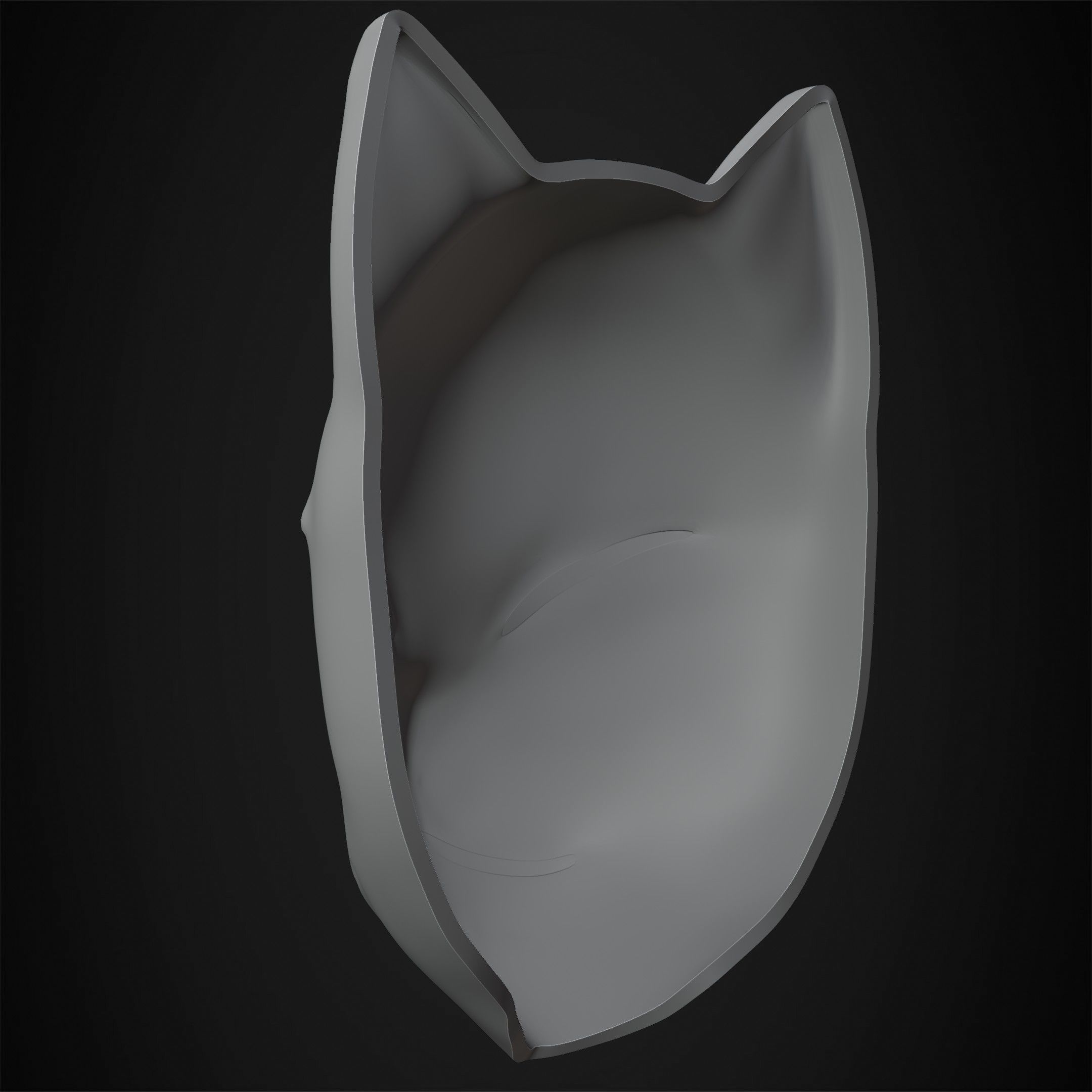 Demon Slayer Makomo White Warding Mask for Cosplay 3D print model_18