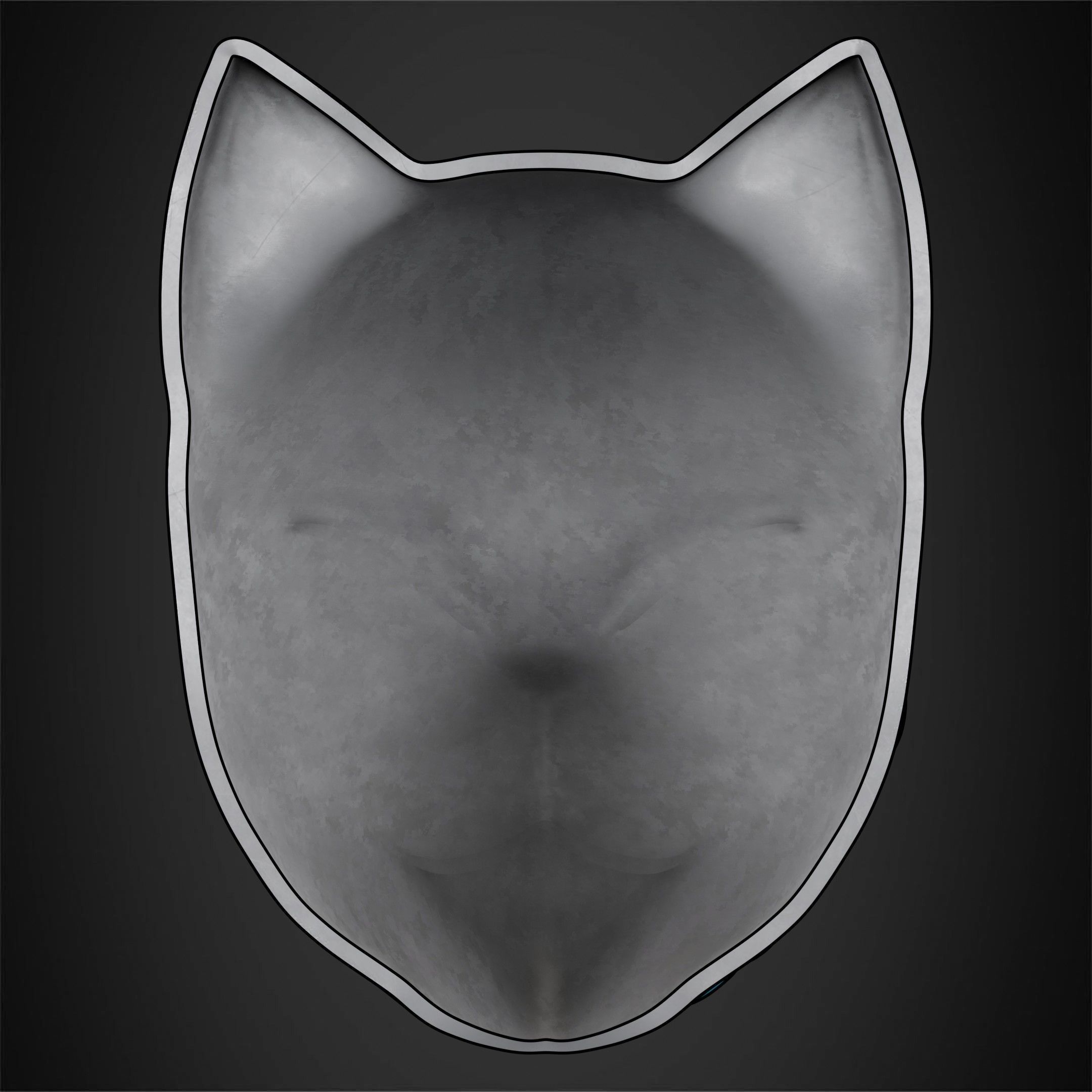 Demon Slayer Makomo White Warding Mask for Cosplay 3D print model_7