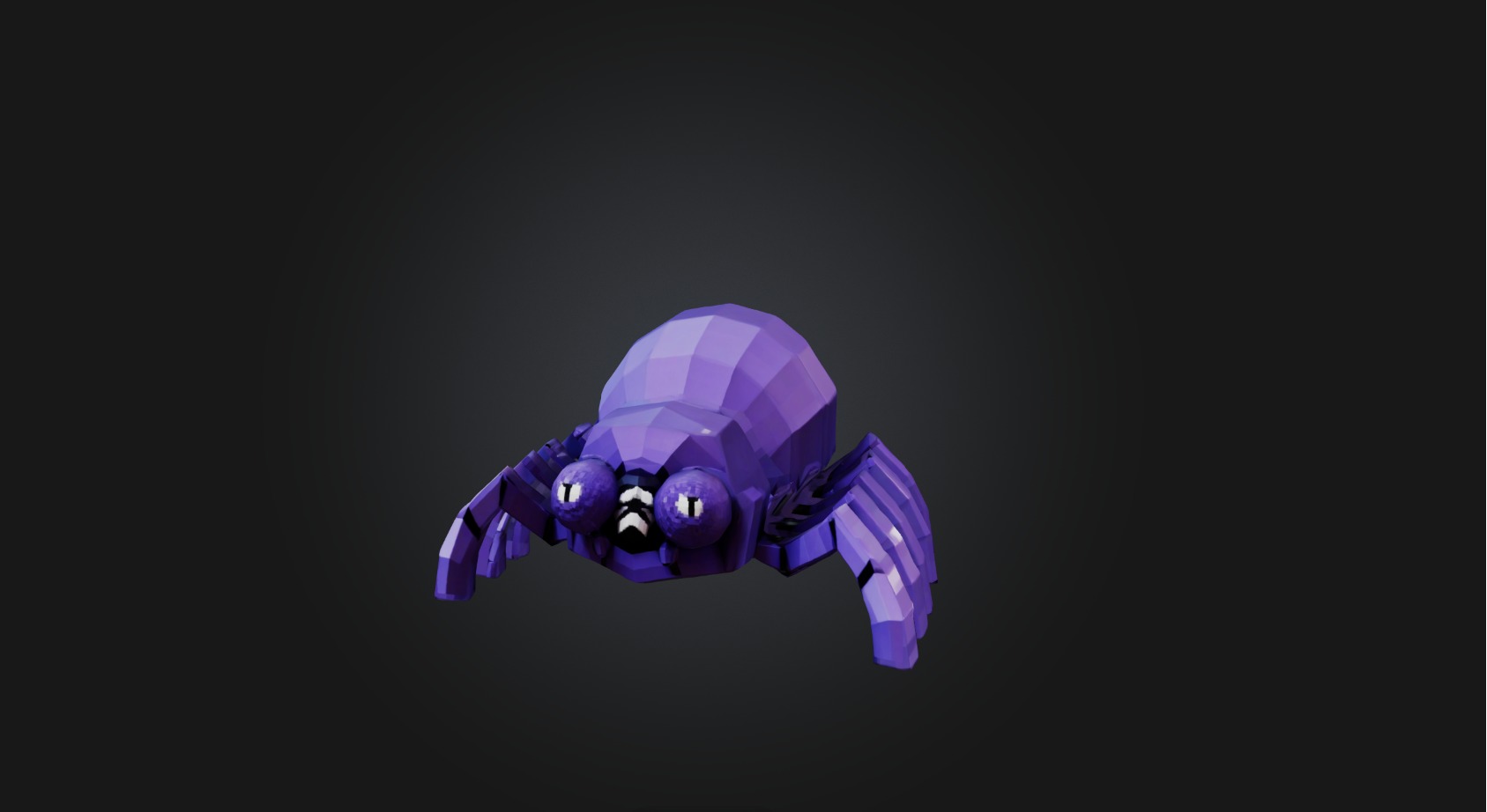 Voxel Spider Low-poly 3D model_2