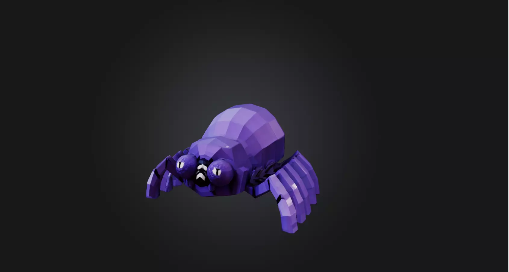 Voxel Spider Low-poly 3D model_0