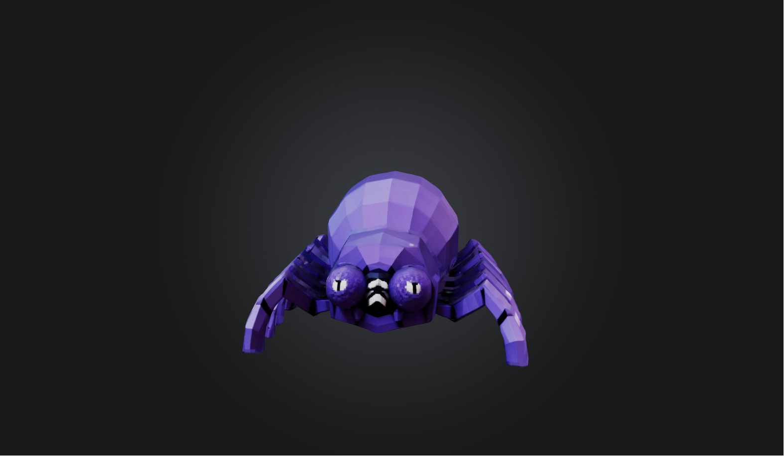 Voxel Spider Low-poly 3D model_3