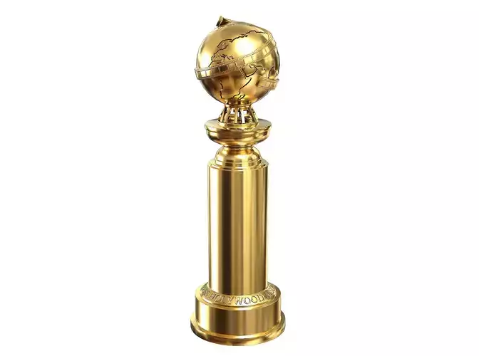 The Golden Globe Award trophy Low-poly 3D model