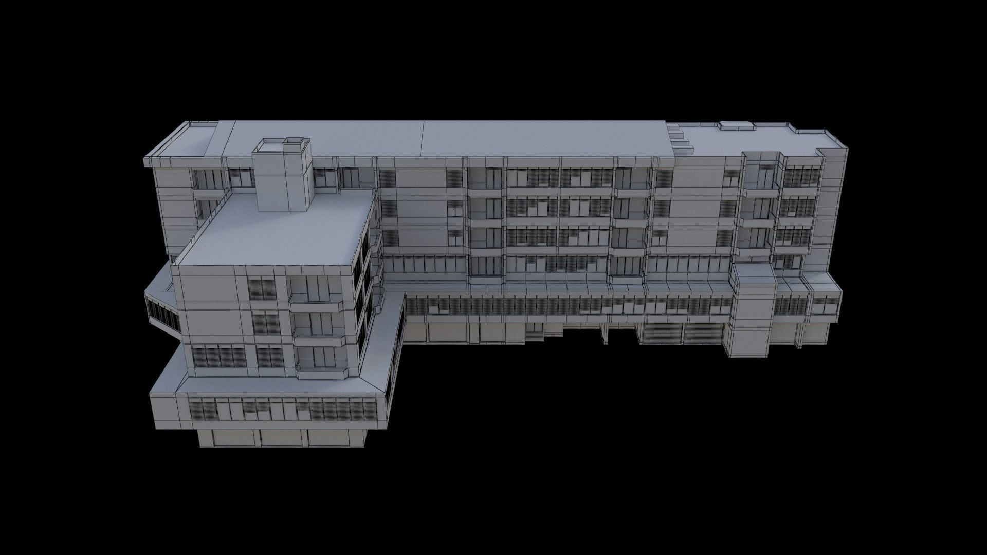 Building contemporary E 3D model_6