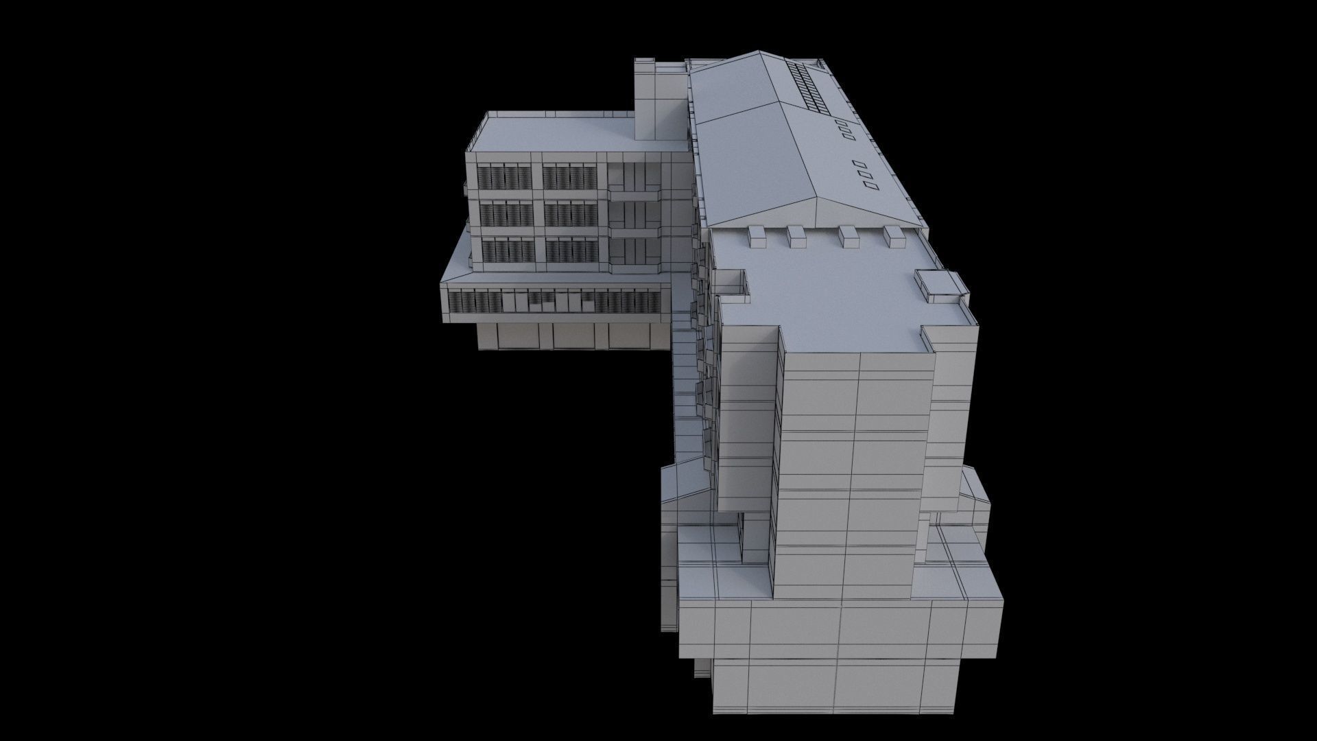 Building contemporary E 3D model_7
