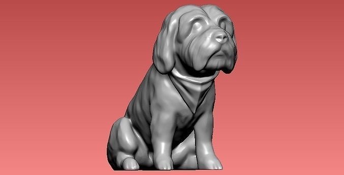 Sheep dog statue - 3D print 3D print model