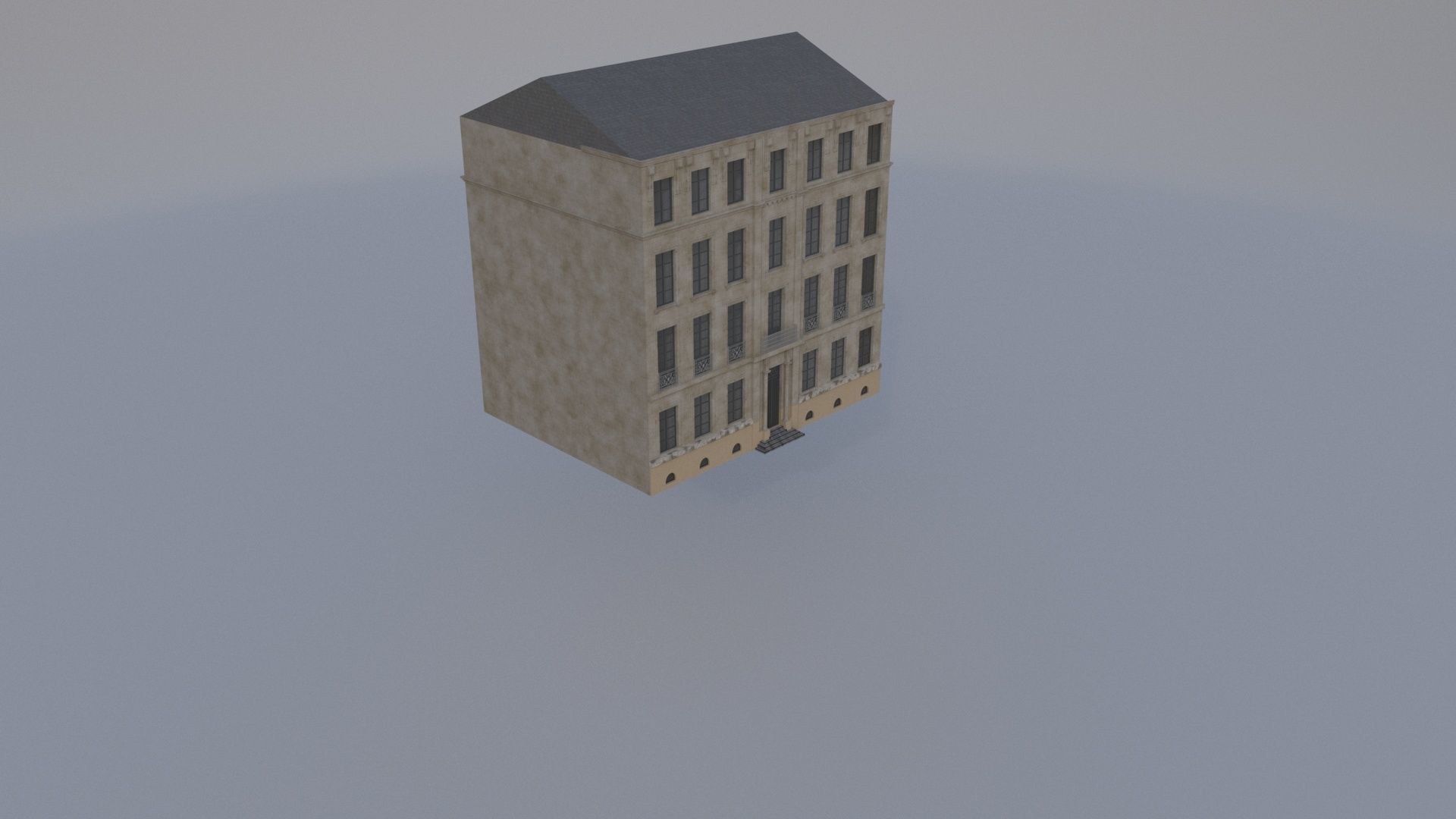 Building contemporary F 3D model_3