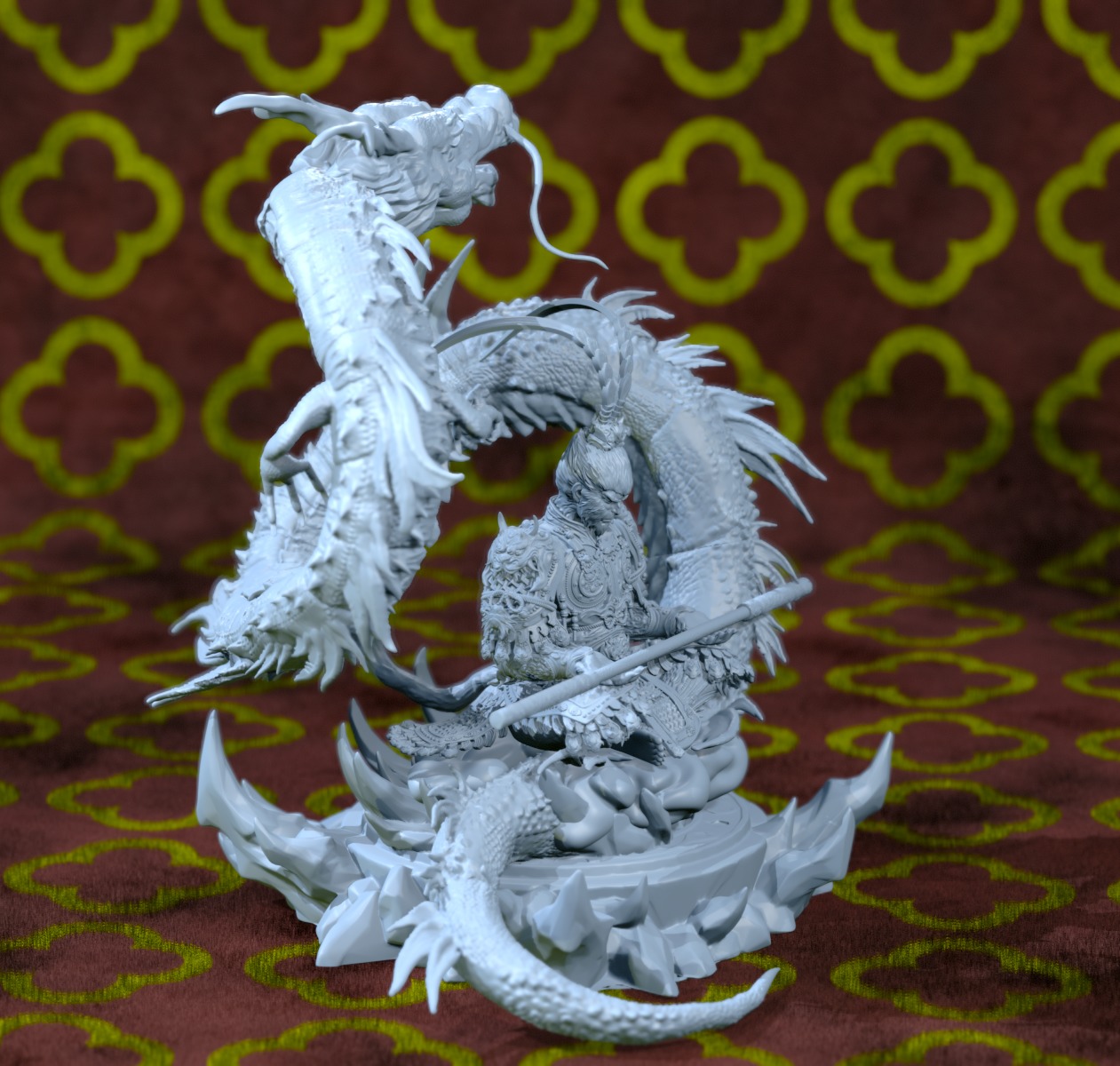 Black Myth Wukong Dragon fan art 3D print model_8
