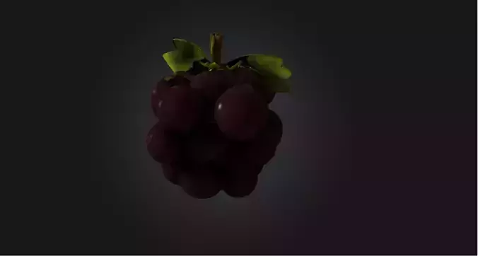 Blocky Grapes   Low-poly 3D model