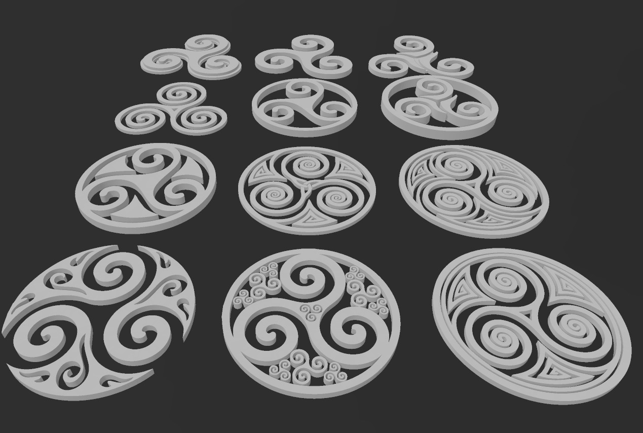 Pack 12 Trisquel HD 3D print model_1