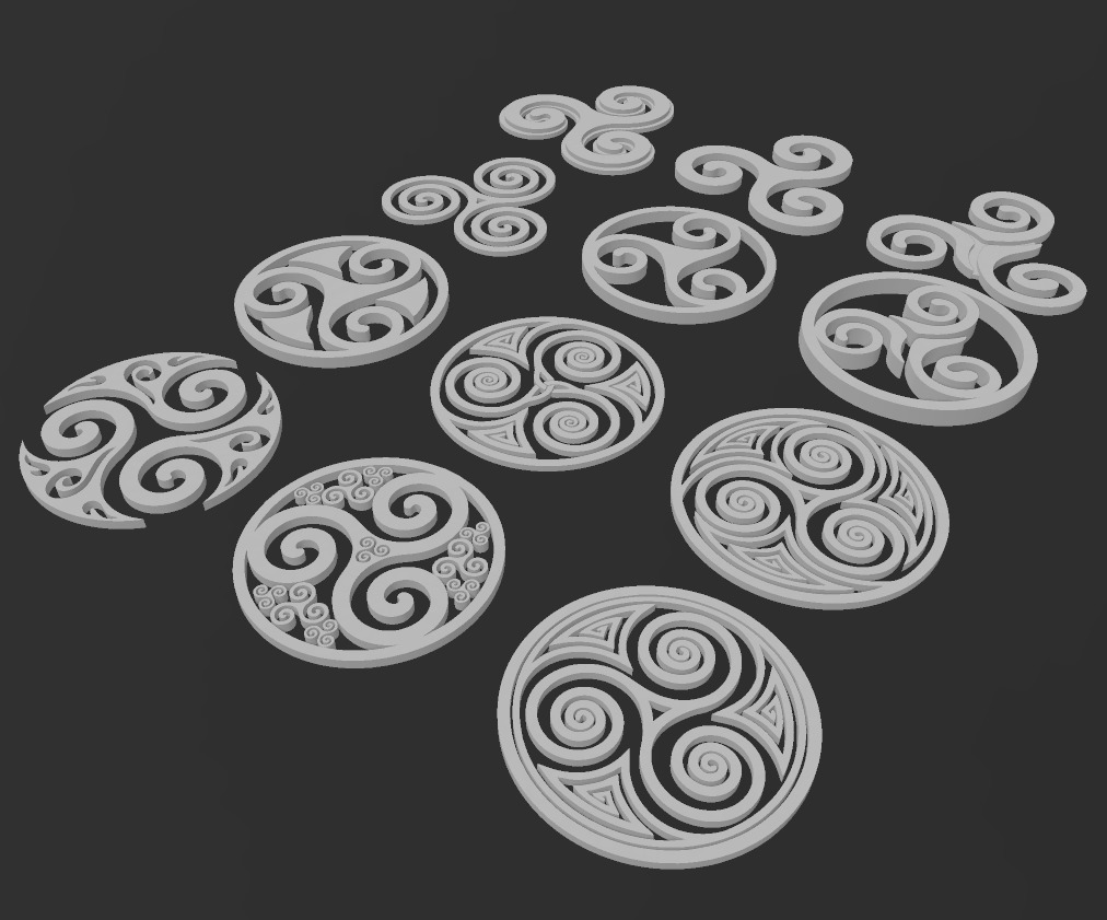 Pack 12 Trisquel HD 3D print model_2
