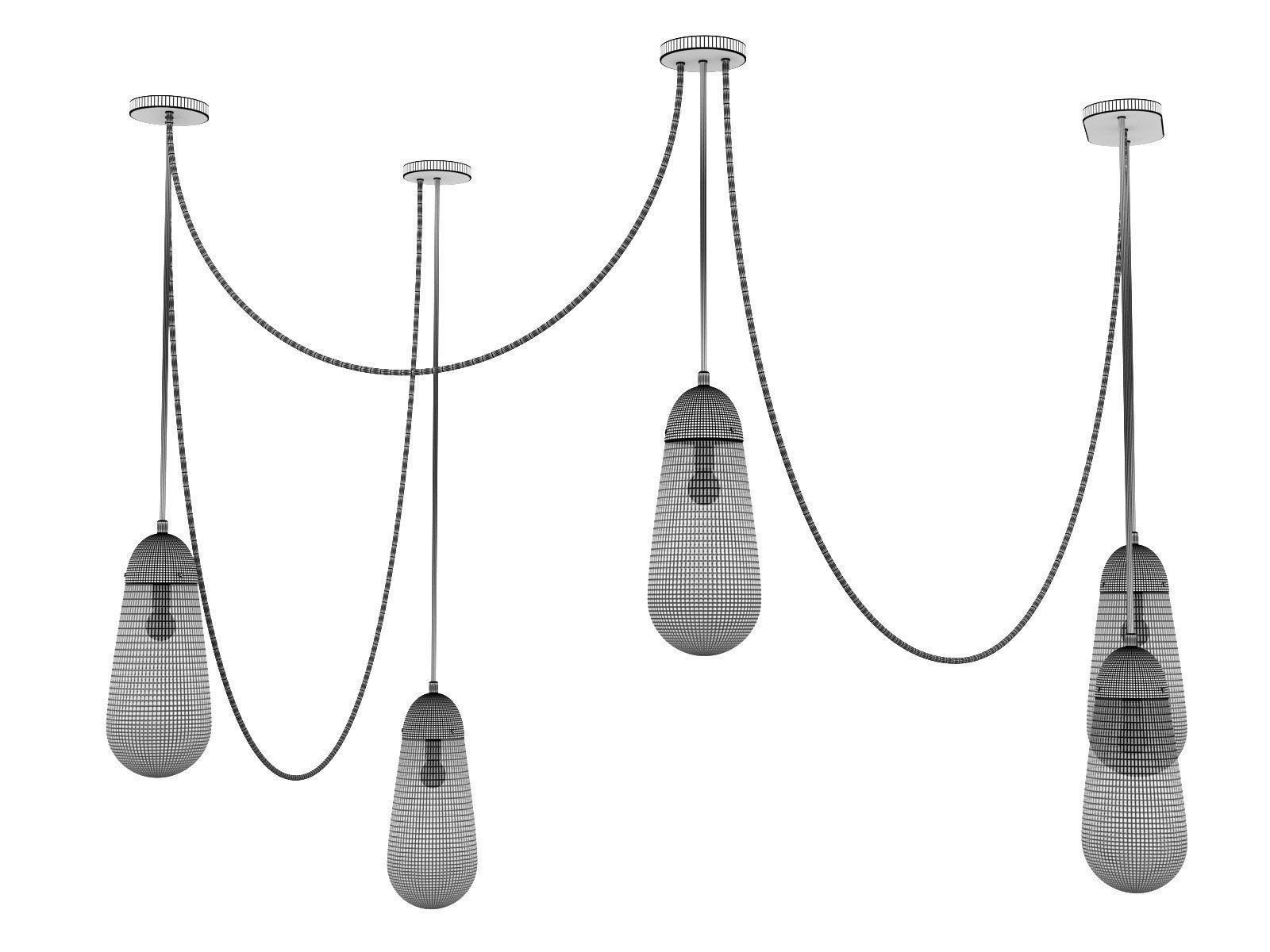Lariat 5 Pendant Lamp 3D model_3
