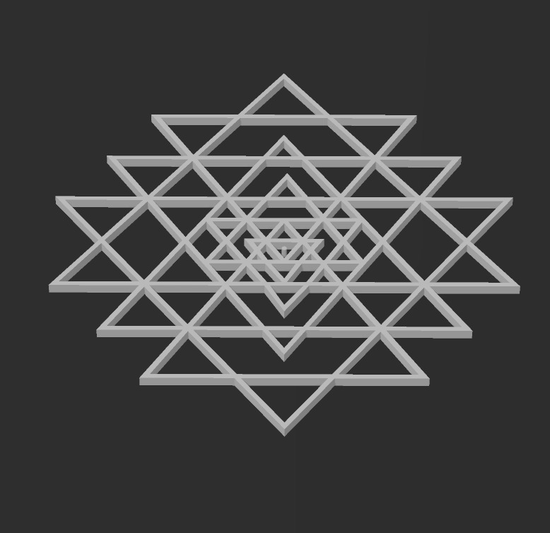 Sri Yantra Pack 3D print model_16