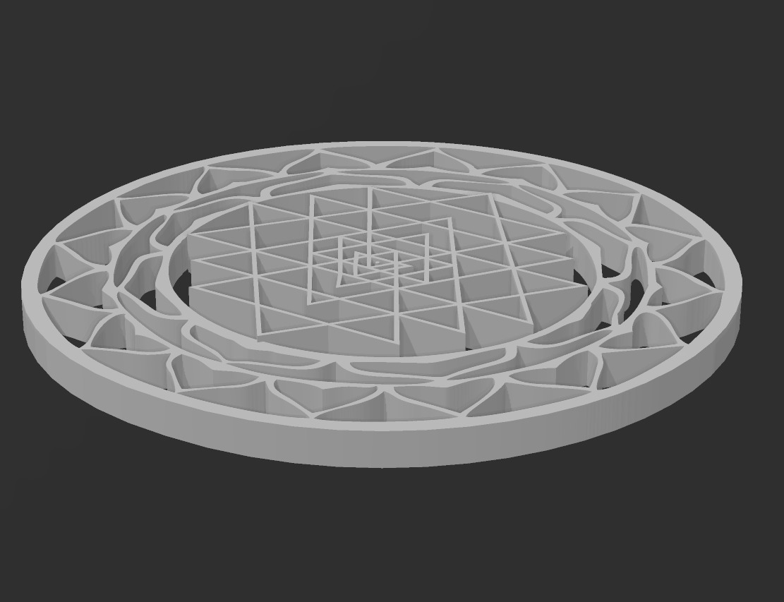 Sri Yantra Pack 3D print model_8