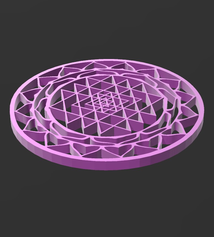 Sri Yantra Pack 3D print model_21