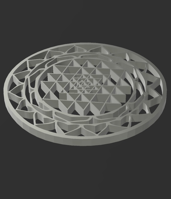 Sri Yantra Pack 3D print model_30