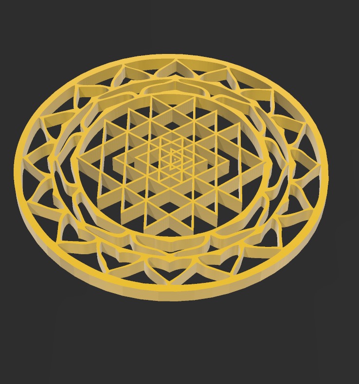 Sri Yantra Pack 3D print model_31