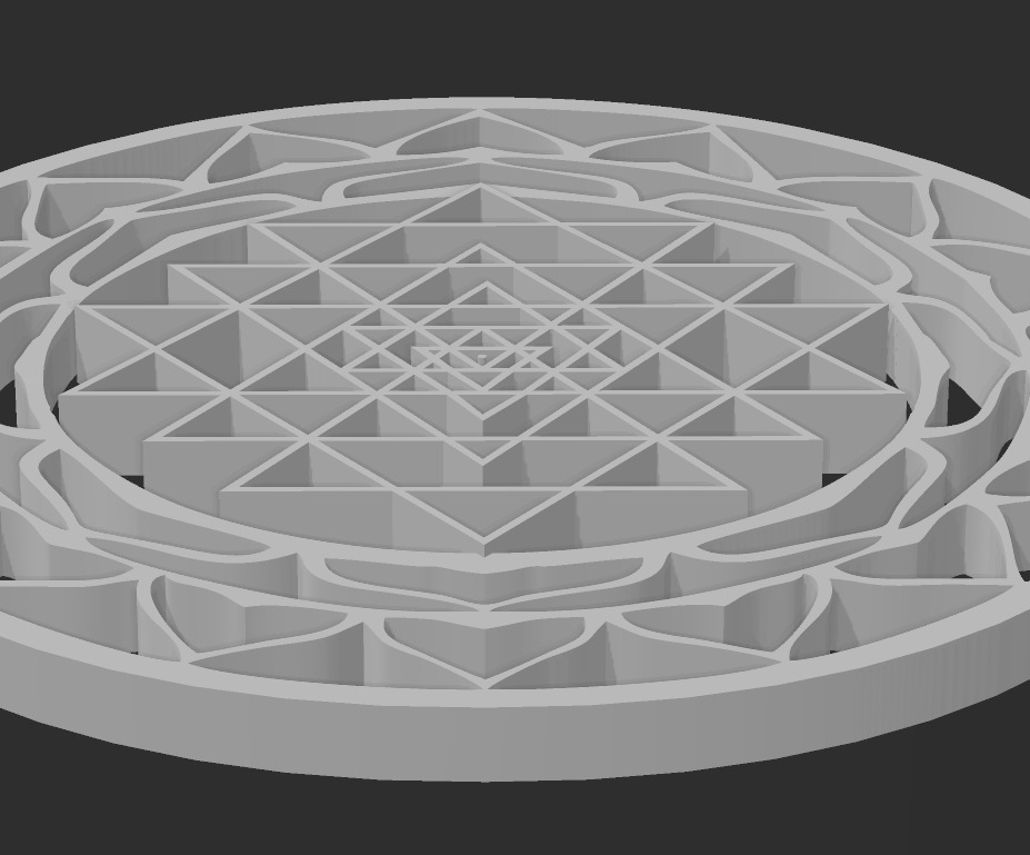 Sri Yantra Pack 3D print model_9