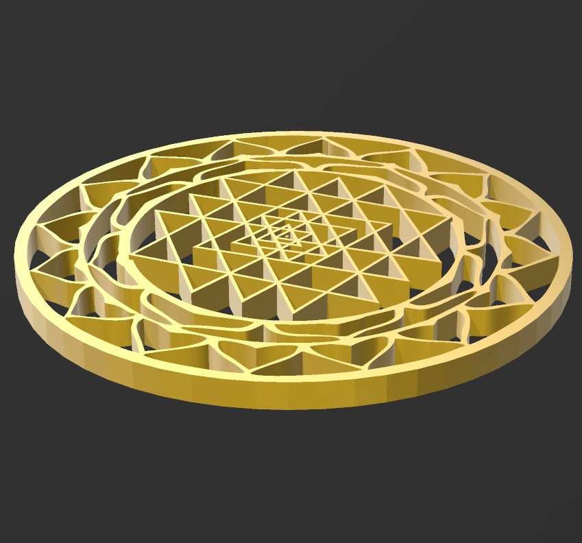 Sri Yantra Pack 3D print model_22